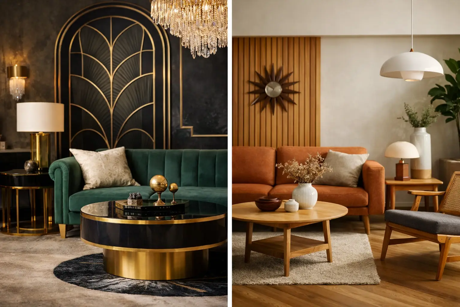 Art Deco vs Mid Century: Which Style Fits?